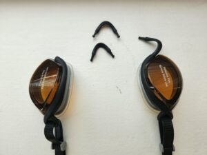 Sname and Pig Basilisk swim goggle interchangeable nose bridge options